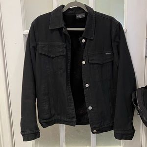 Black Jean Jacket with fur